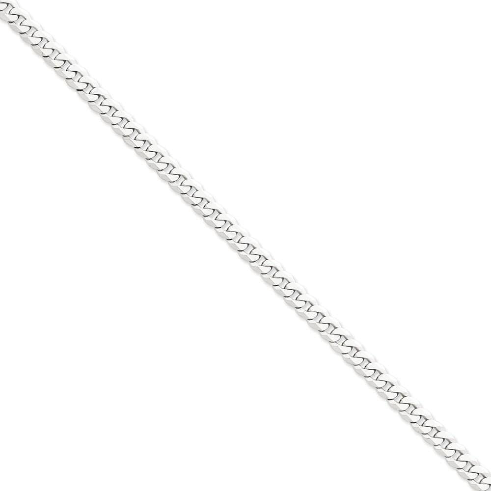Lovely Rita's Bracelets Size 7 14k White Gold Polished 6.10mmFlat Curb Chain
