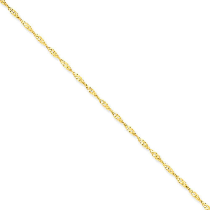 Lovely Rita's Bracelets Size 7 14k Yellow Gold 2.00m Polished Singapore Chain