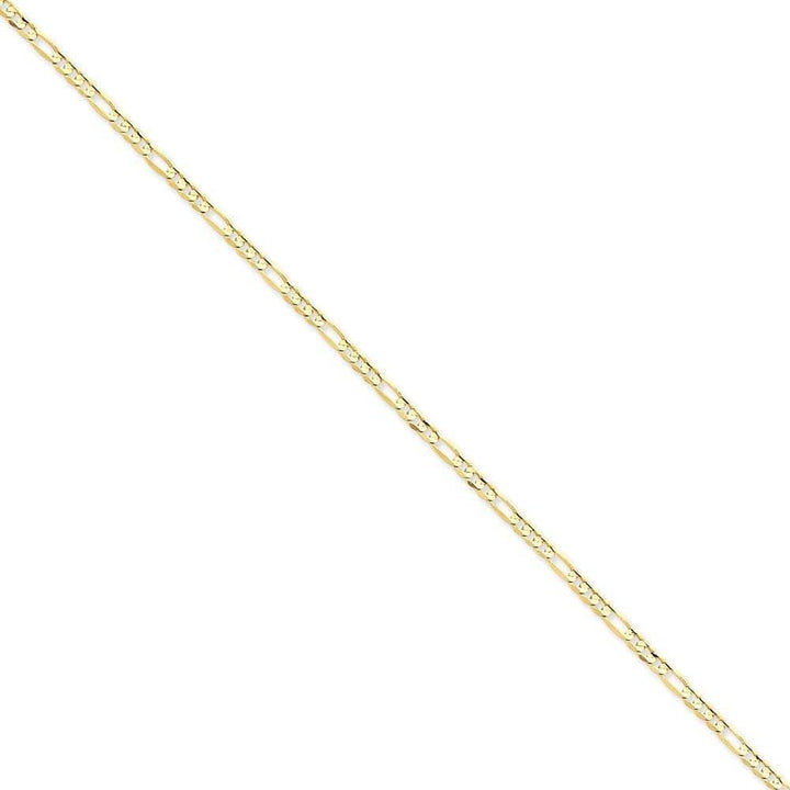 Lovely Rita's Bracelets Size 7 14k Yellow Gold 3.00m Concave Open Figaro Chain
