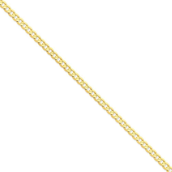 Lovely Rita's Bracelets Size 7 14k Yellow Gold 5.25mm Open Concave Curb Chain