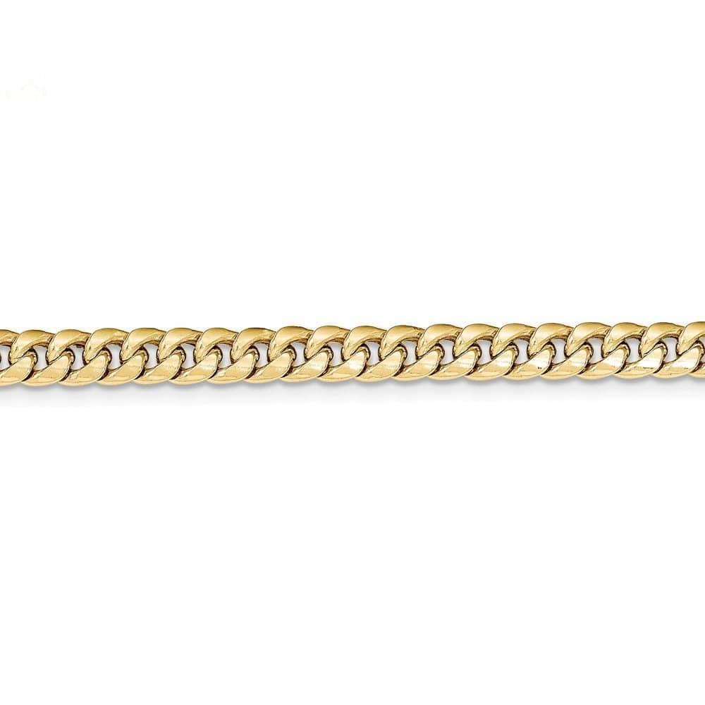 Lovely Rita's Bracelets Size 7 14k Yellow Gold 6.00mm Hollow Cuban Link Chain