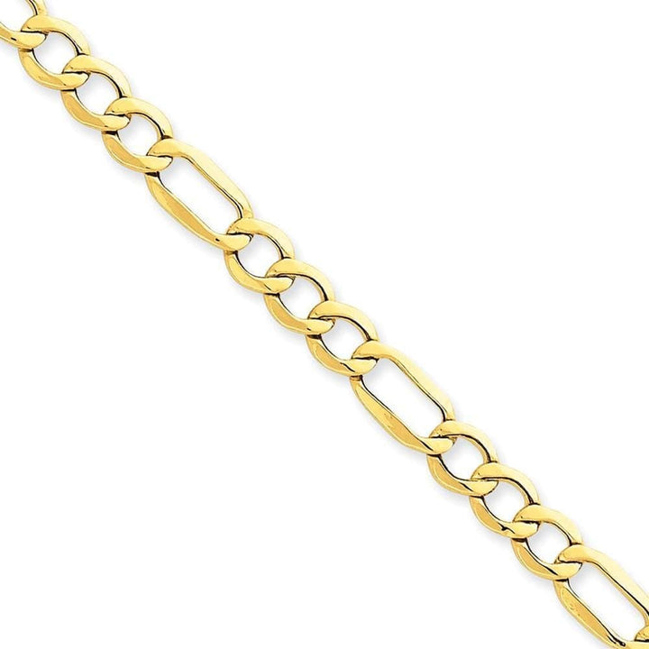Lovely Rita's Bracelets Size 7 14k Yellow Gold 6.60-mm Semi Solid Figaro Chain