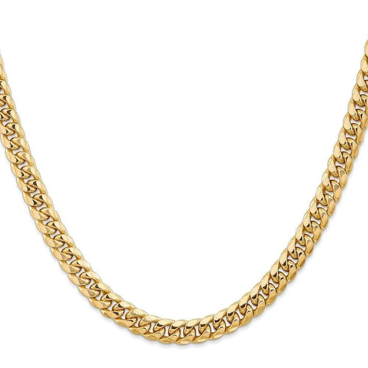 Lovely Rita's Bracelets Size 7 14k Yellow Gold 6.75mm Hollow Cuban Link Chain