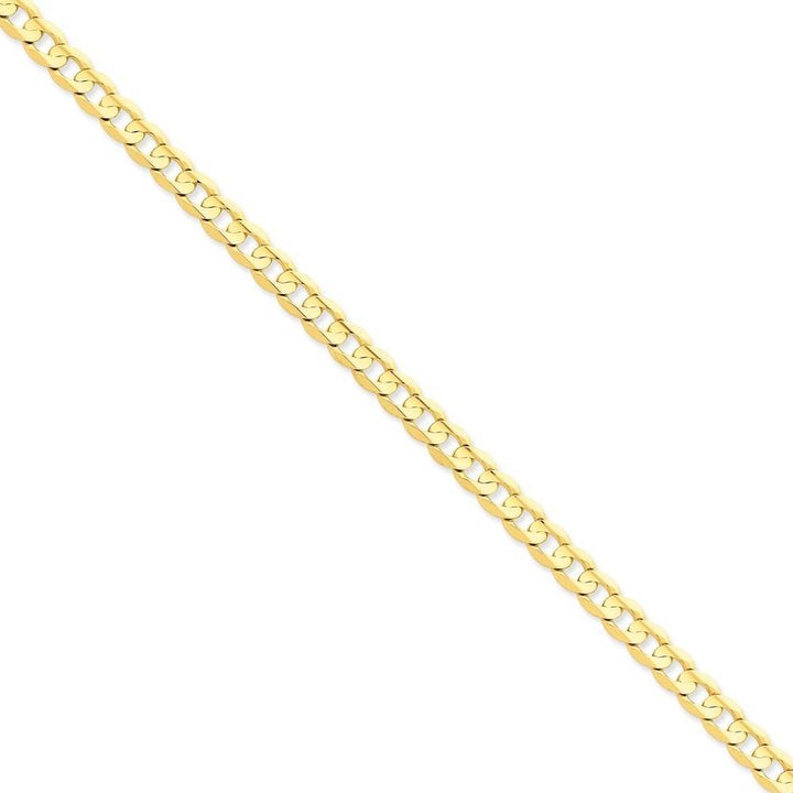 Lovely Rita's Bracelets Size 7 14k Yellow Gold 6.75mm Open Concave Curb Chain