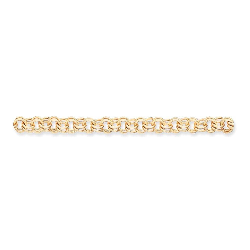 Lovely Rita's Bracelets Size 7 14k Yellow Gold Double Link Charm Bracelet