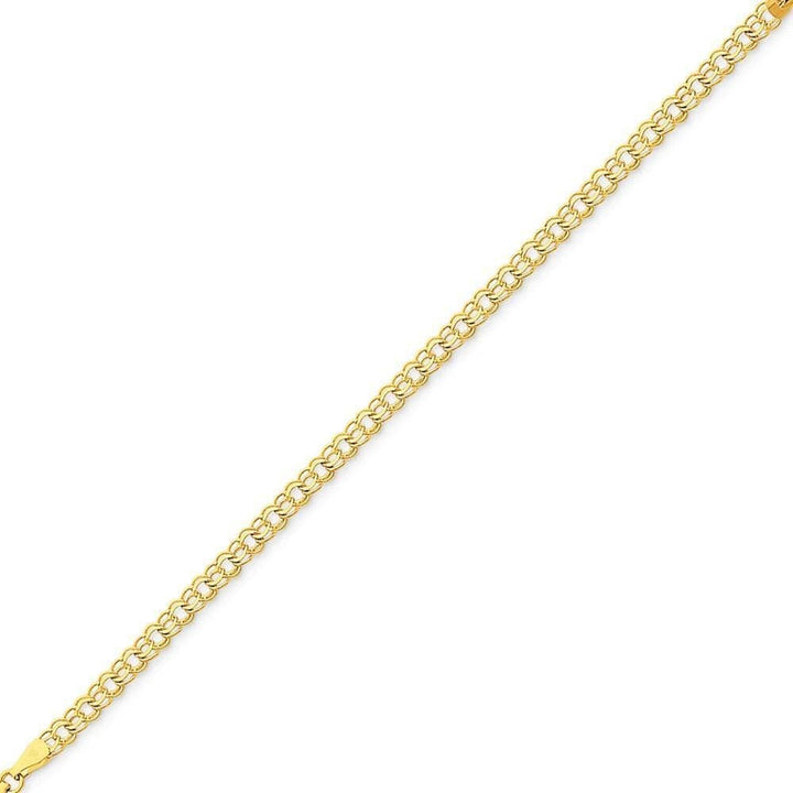 Lovely Rita's Bracelets Size 7 14k Yellow Gold Double Link Charm Bracelet