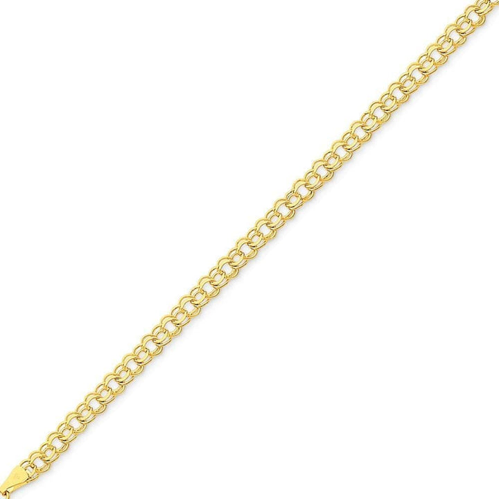 Lovely Rita's Bracelets Size 7 14k Yellow Gold Double Link Charm Bracelet