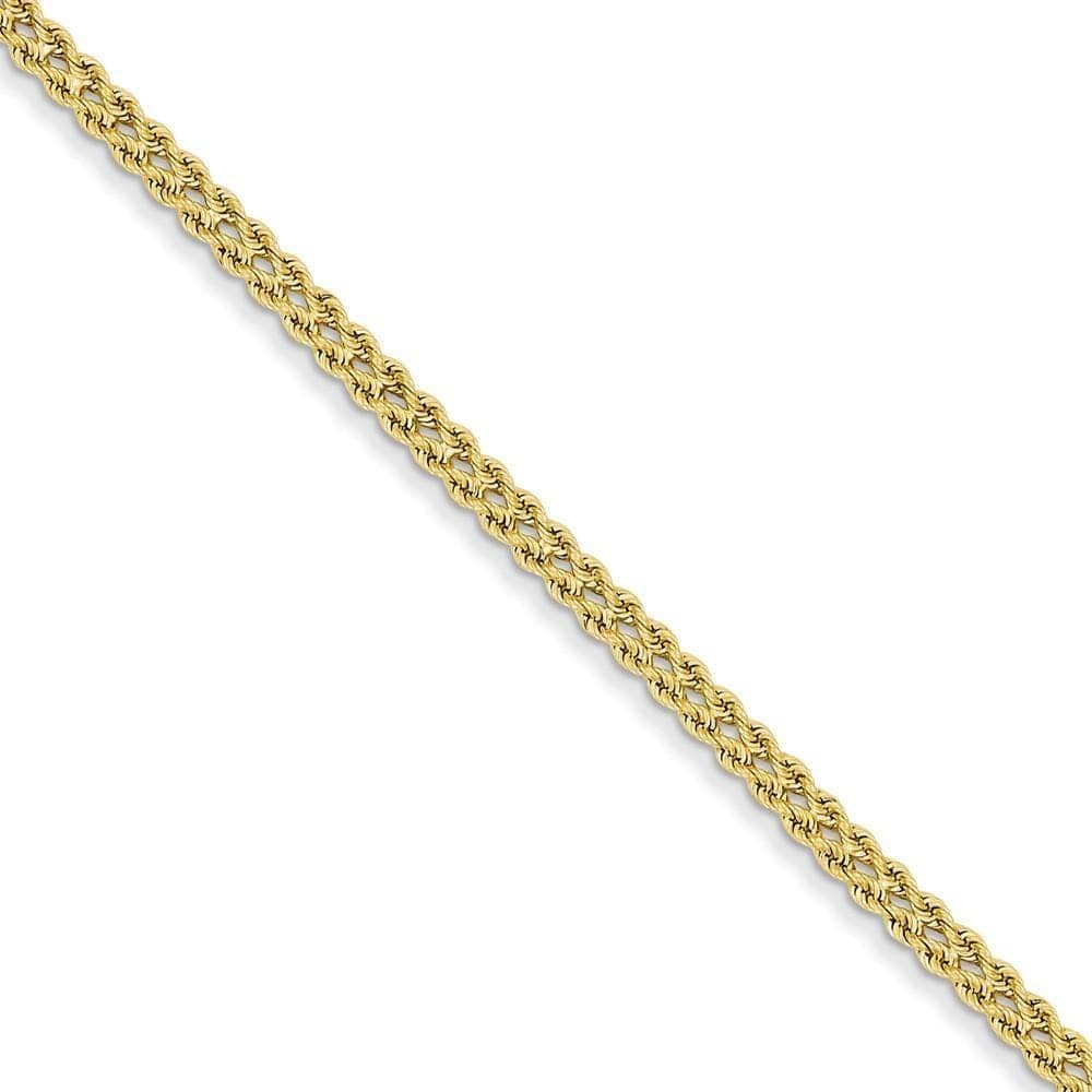 Lovely Rita's Bracelets Size 7 14k Yellow Gold Double Strand Rope Bracelet