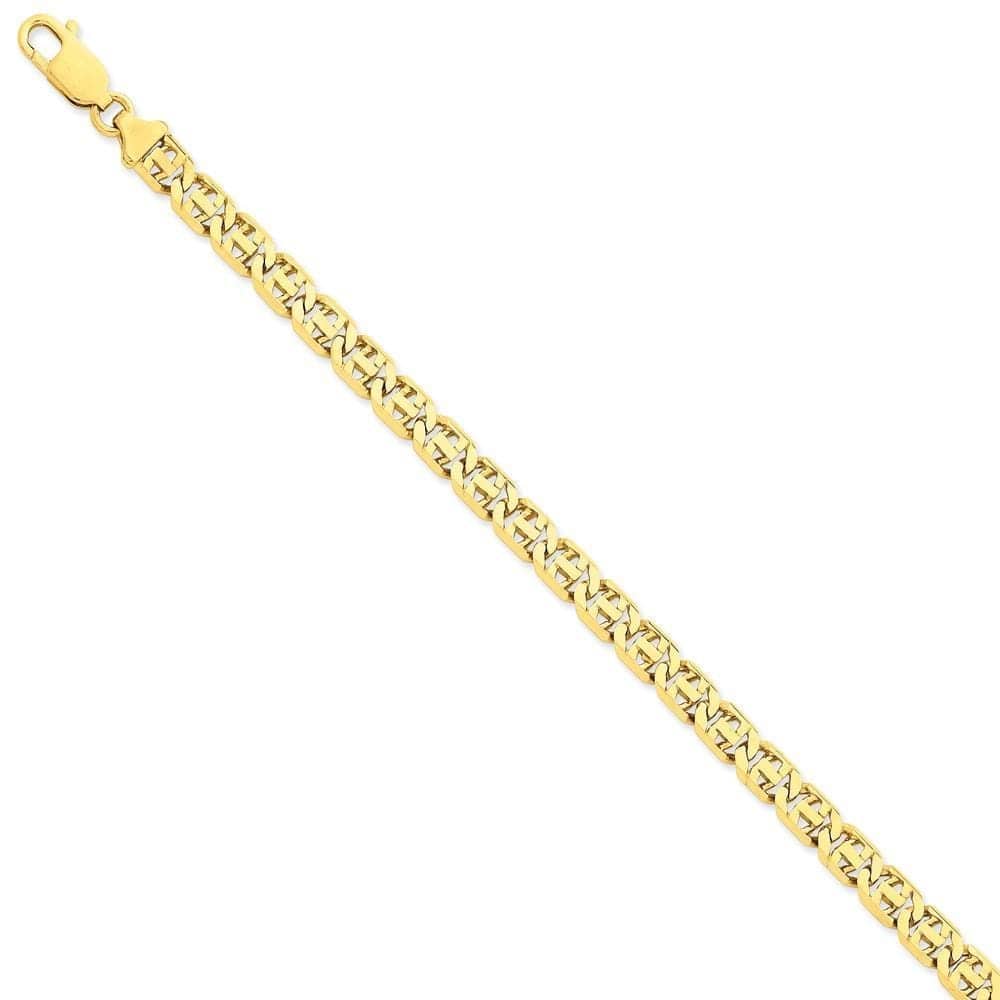 Lovely Rita's Bracelets Size 7 14k Yellow Gold Solid 7.00mm Fancy Link Bracelet