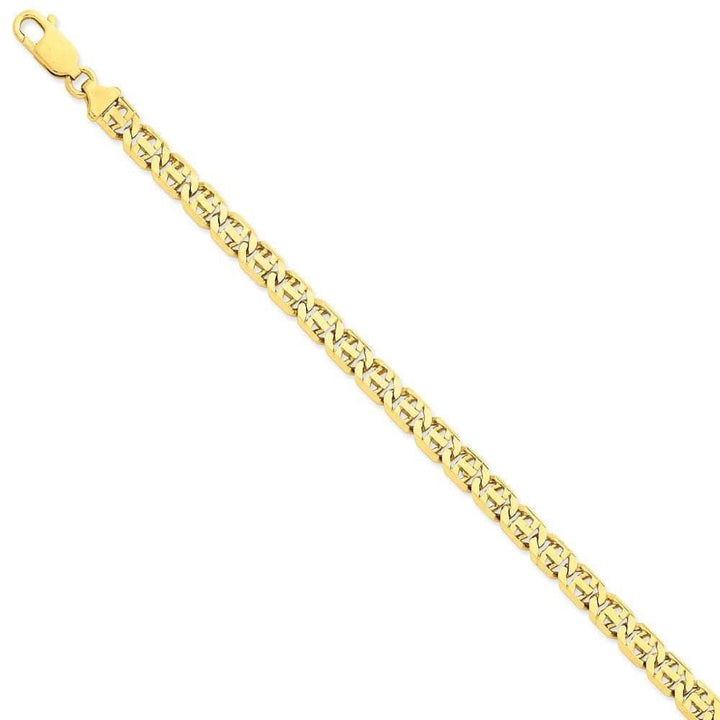 Lovely Rita's Bracelets Size 7 14k Yellow Gold Solid 7.00mm Fancy Link Bracelet