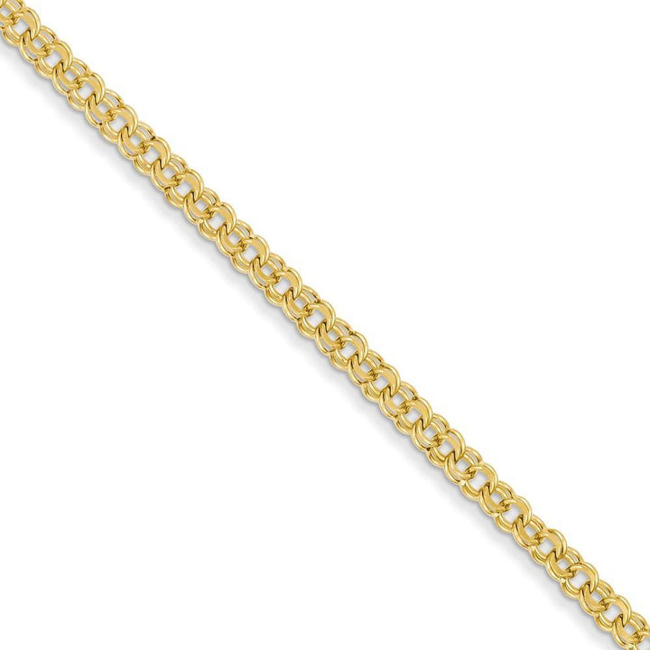 Lovely Rita's Bracelets Size 7 14k Yellow Gold Solid Double Link Charm Bracelet