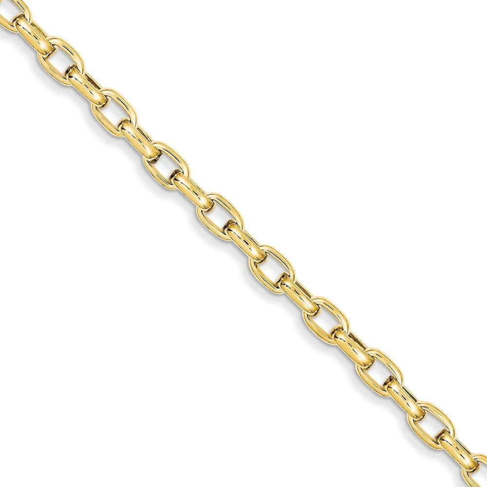 Lovely Rita's Bracelets Size 7.25 14k Yellow Gold Polished Fancy 5 mm Link Bracelet
