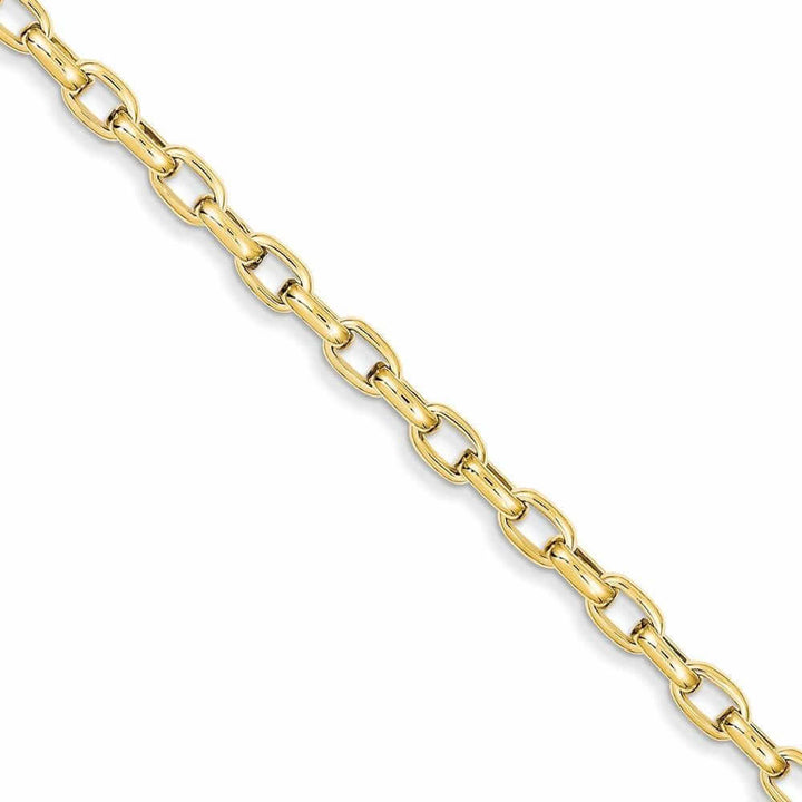 Lovely Rita's Bracelets Size 7.25 14k Yellow Gold Polished Fancy 5 mm Link Bracelet