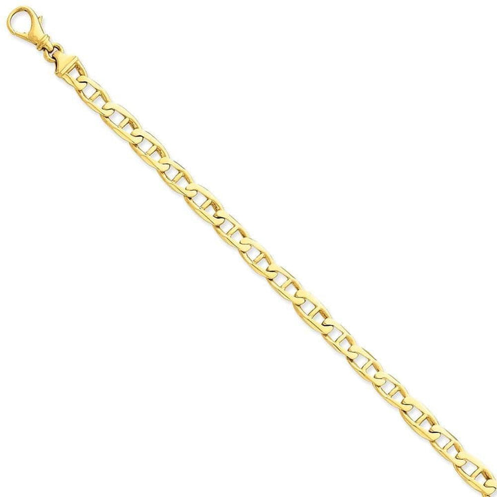 Lovely Rita's Bracelets Size 7.25 14k Yellow Gold Solid 6.20mm Fancy Link Bracelet