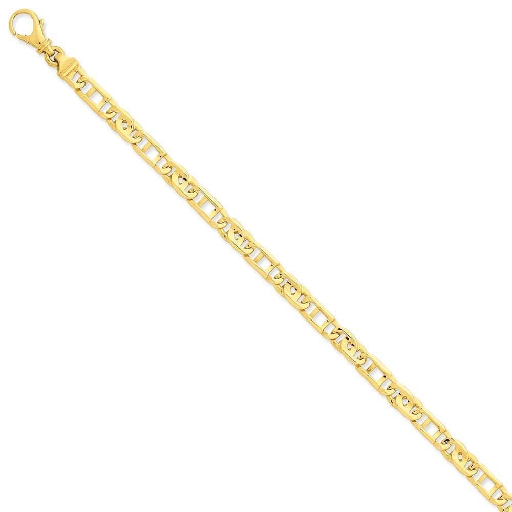 Lovely Rita's Bracelets Size 7.5 14k Yellow Gold Solid 5.80mm Fancy Link Bracelet