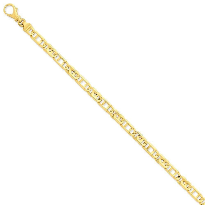 Lovely Rita's Bracelets Size 7.5 14k Yellow Gold Solid 5.80mm Fancy Link Bracelet
