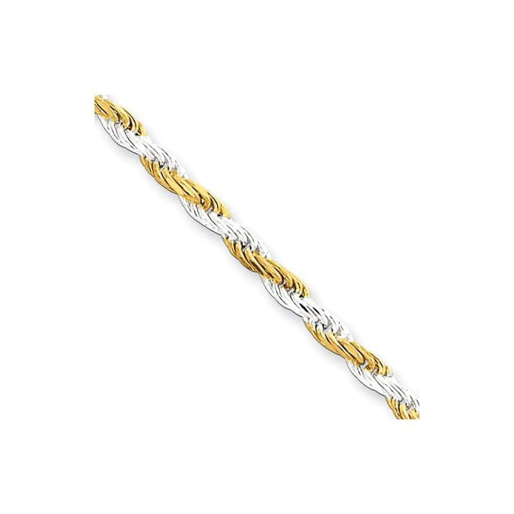 Lovely Rita's Bracelets Size 7 Silver 2.50-mm Rose Vermeil D.C Rope Chain