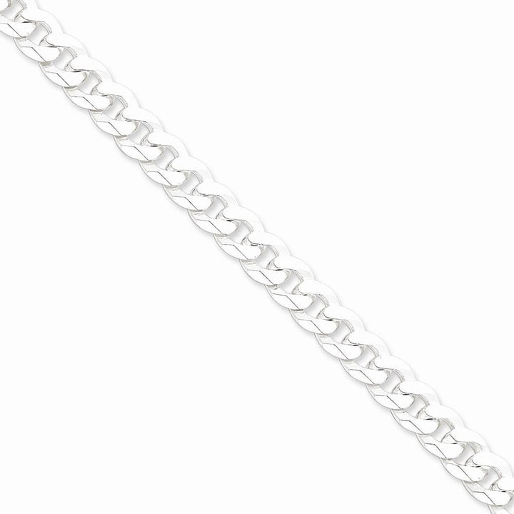 Lovely Rita's Bracelets Size 7 Silver 8.50-mm Solid Beveled Link Curb Chain
