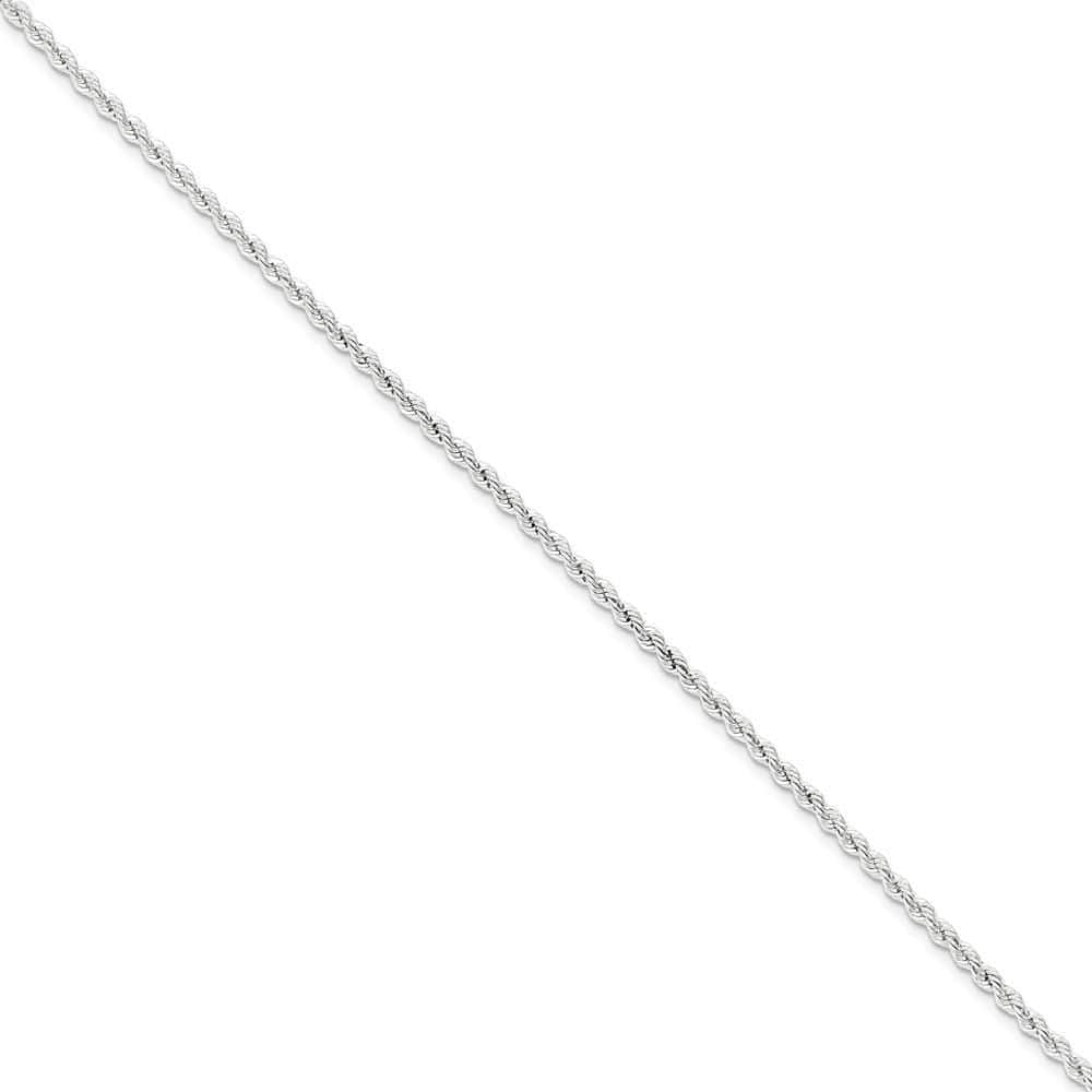 Lovely Rita's Bracelets Size 7 Silver D.C 2.50-mm Solid Twisted Rope Chain