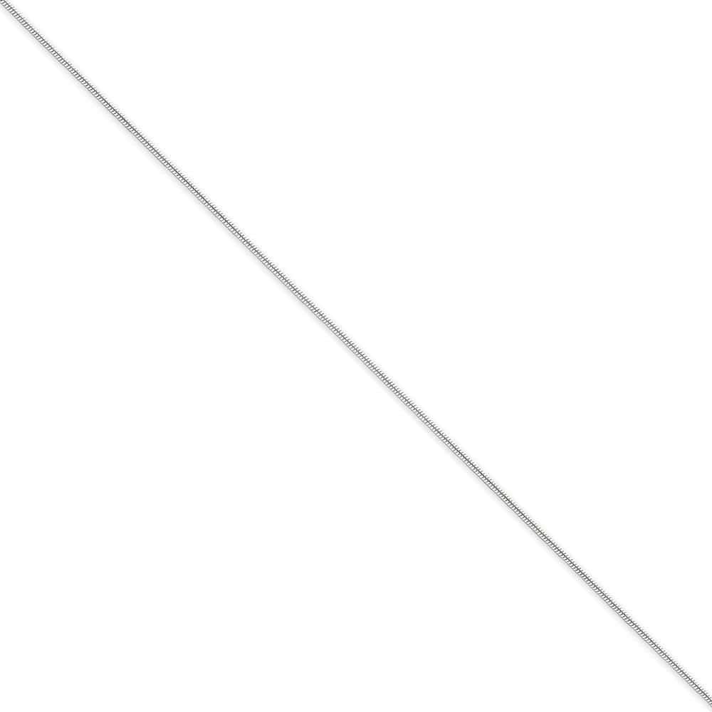 Lovely Rita's Bracelets Size 7 Silver Polish Solid 0.80-mm Round Snake Chain