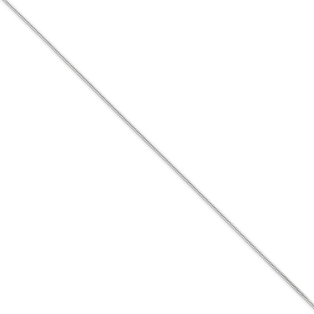 Lovely Rita's Bracelets Size 7 Silver Polish Solid 1.00-mm Round Snake Chain