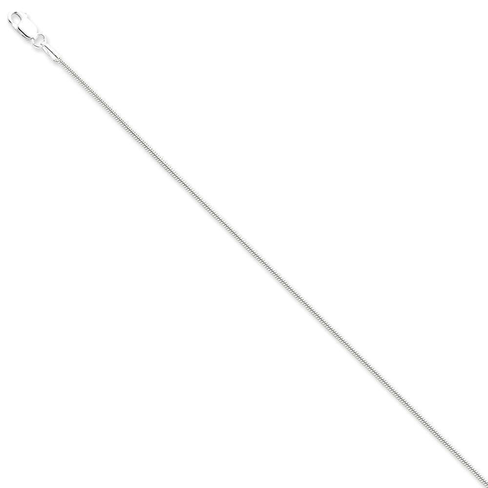 Lovely Rita's Bracelets Size 7 Silver Polish Solid 1.25-mm Round Snake Chain