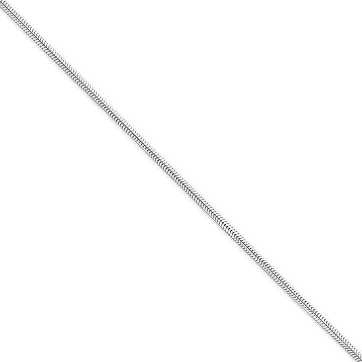 Lovely Rita's Bracelets Size 7 Silver Polish Solid 2.00-mm Round Snake Chain