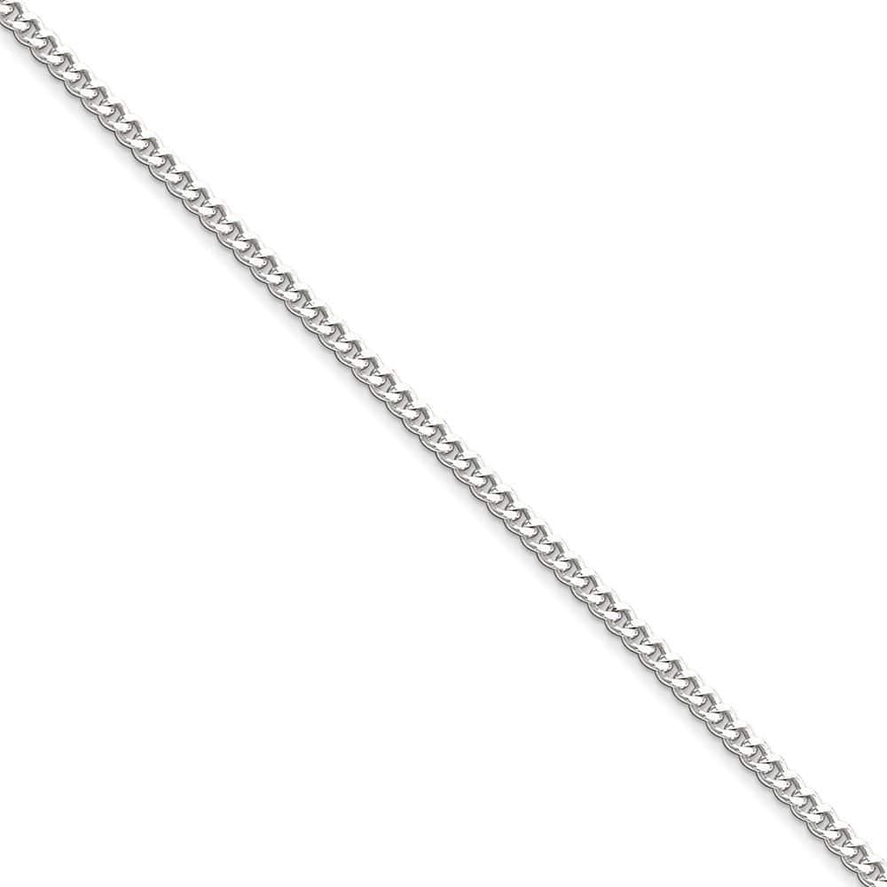 Lovely Rita's Bracelets Size 7 Silver Polished 3.00-mm Solid Curb Link Chain