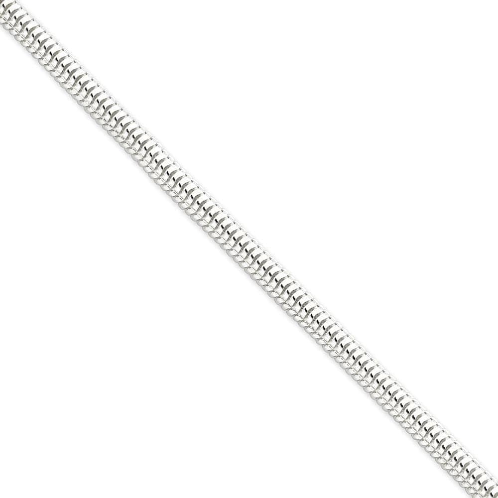 Lovely Rita's Bracelets Size 7 Silver Polished 4.00-mm Round Snake Chain