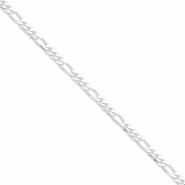 Lovely Rita's Bracelets Size 7 Silver Polished 4.25-mm Solid Figaro Chain