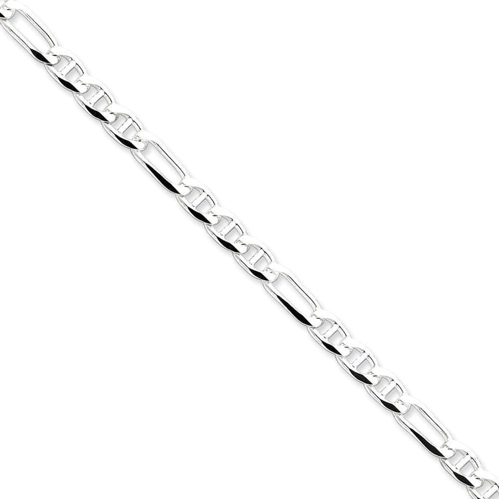 Lovely Rita's Bracelets Size 7 Silver Polished 5.50-mm Figaro Anchor Chain