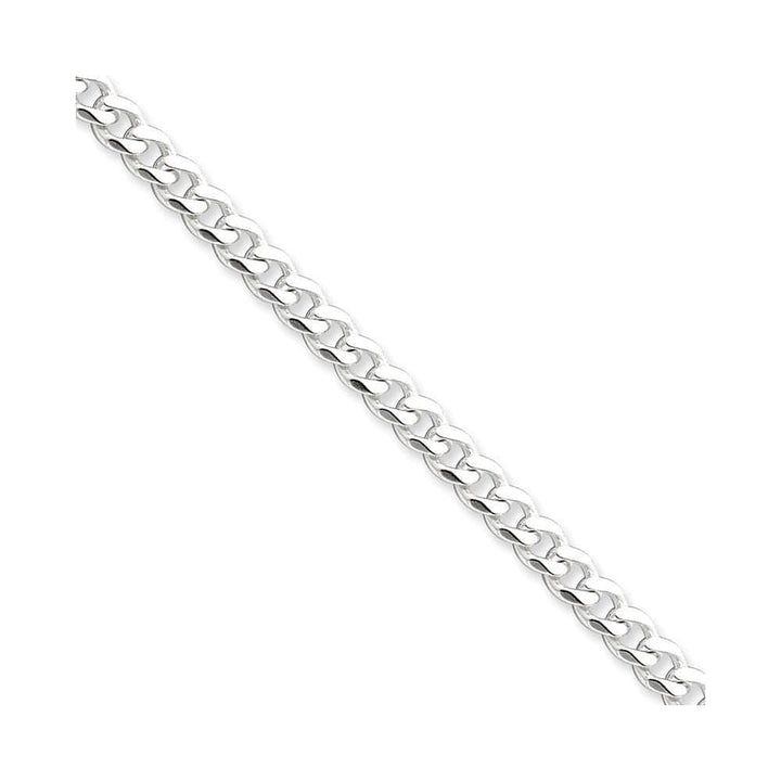 Lovely Rita's Bracelets Size 7 Silver Polished 6.00-mm Solid Curb Link Chain