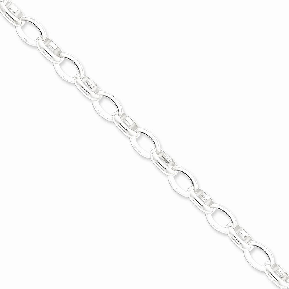 Lovely Rita's Bracelets Size 7 Silver Polished 8.00-mm Fancy Rolo Chain