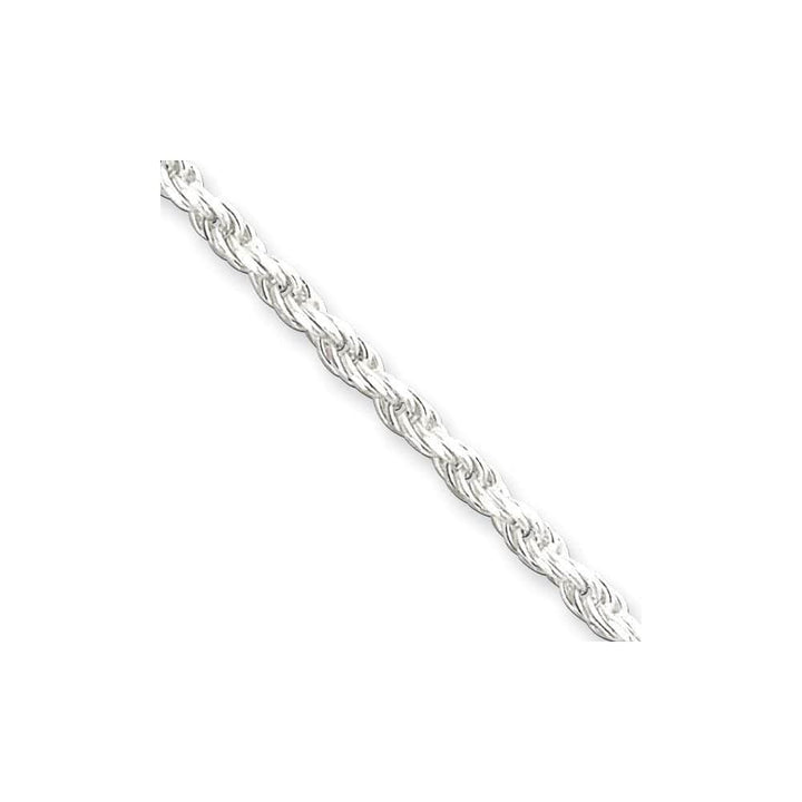Lovely Rita's Bracelets Size 7 Silver Polished D.C 2.50-mm Solid Rope Chain