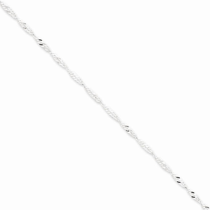 Lovely Rita's Bracelets Size 7 Silver Polished Twisted 2.25mm Singapore Chain