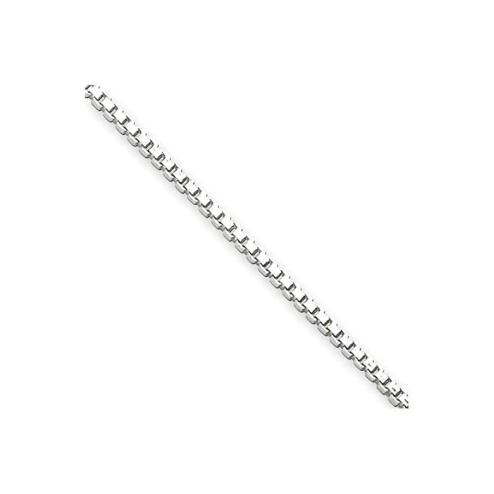 Lovely Rita's Bracelets Size 7 Sterling Silver Polish 1.40-mm Solid Box Chain