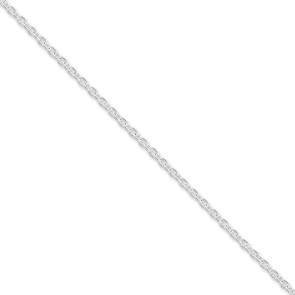 Lovely Rita's Bracelets Size 7 Sterling Silver Polished 2.75-mm Cable Chain