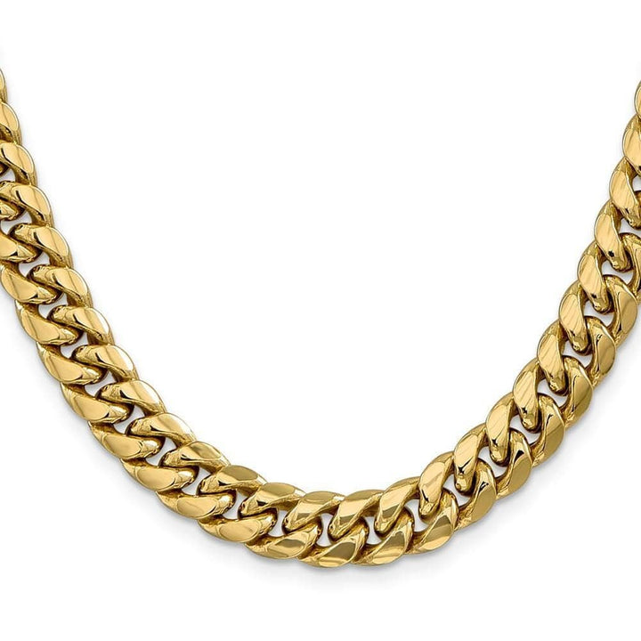 Lovely Rita's Bracelets Size 8 14k Yellow Gold 9.30mm Hollow Cuban Link Chain
