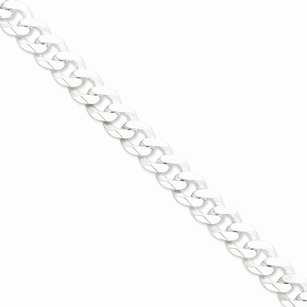 Lovely Rita's Bracelets Size 8 Silver 13.00-mm Solid Beveled Link Curb Chain