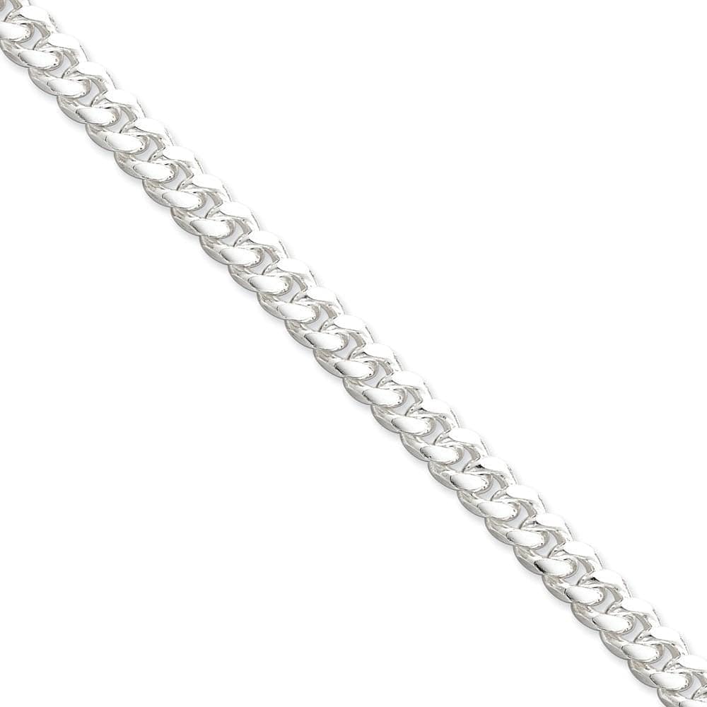 Lovely Rita's Bracelets Size 8 Silver 7.00-mm Solid Domed Link Curb Chain