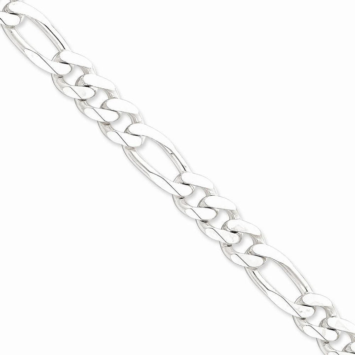 Lovely Rita's Bracelets Size 8 Silver Polished 10.75-mm Solid Figaro Chain