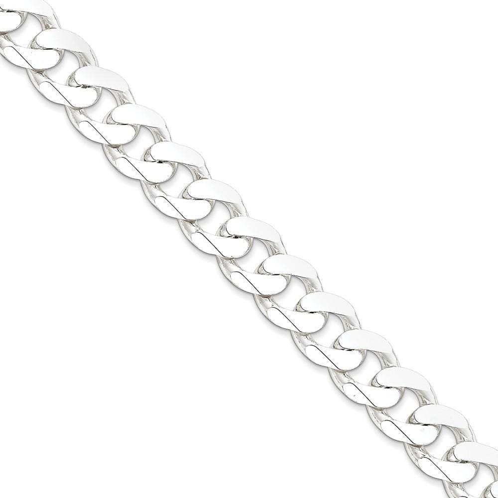 Lovely Rita's Bracelets Size 8 Silver Polished 15.00-mm Solid Curb Link Chain