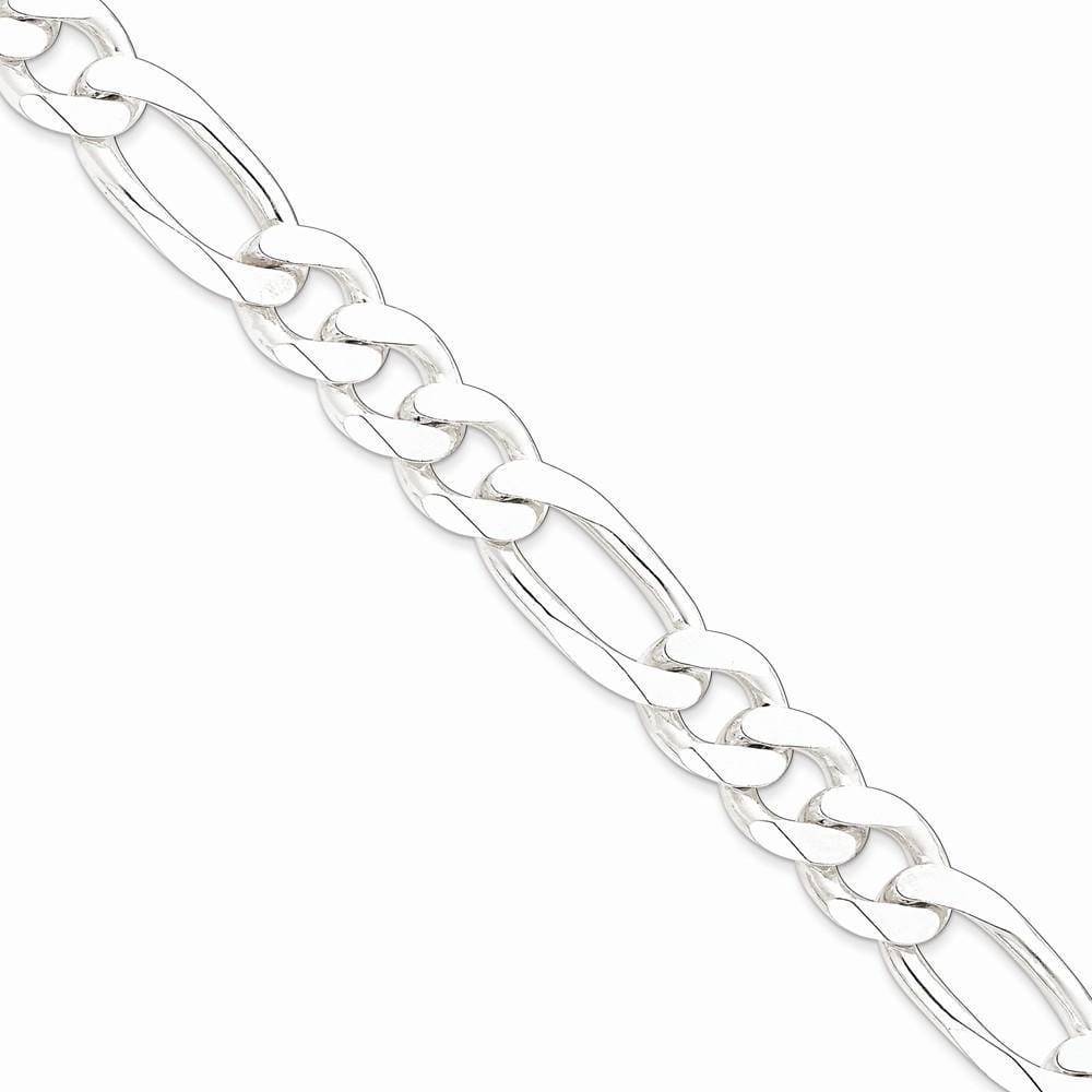 Lovely Rita's Bracelets Size 8 Silver Polished 15.00-mm Solid Figaro Chain
