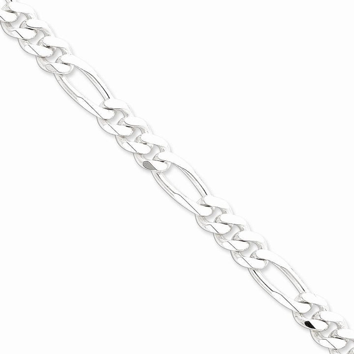 Lovely Rita's Bracelets Size 8 Silver Polished 9.00-mm Solid Figaro Chain