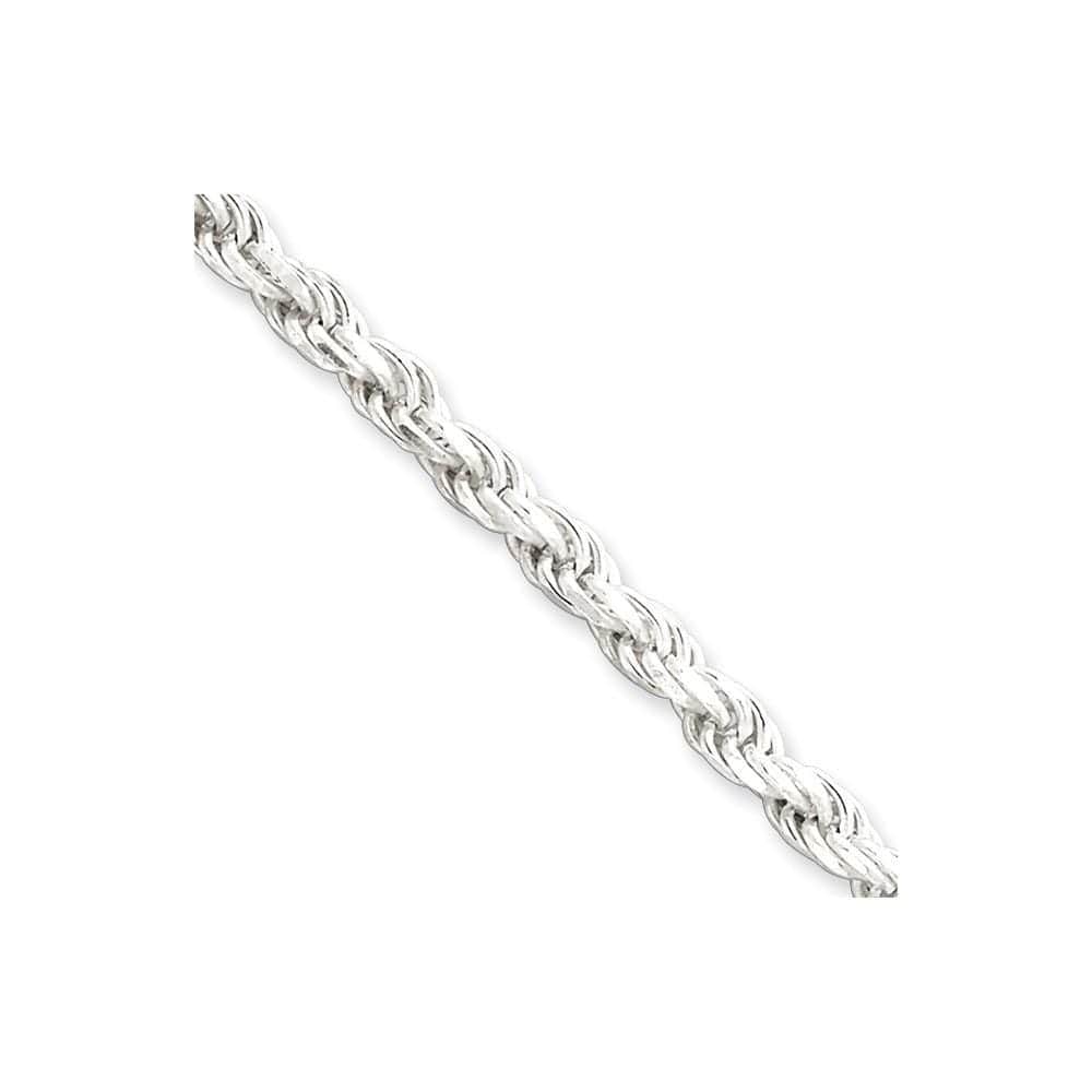 Lovely Rita's Bracelets Size 8 Silver Polished D.C 4.25-mm Solid Rope Chain
