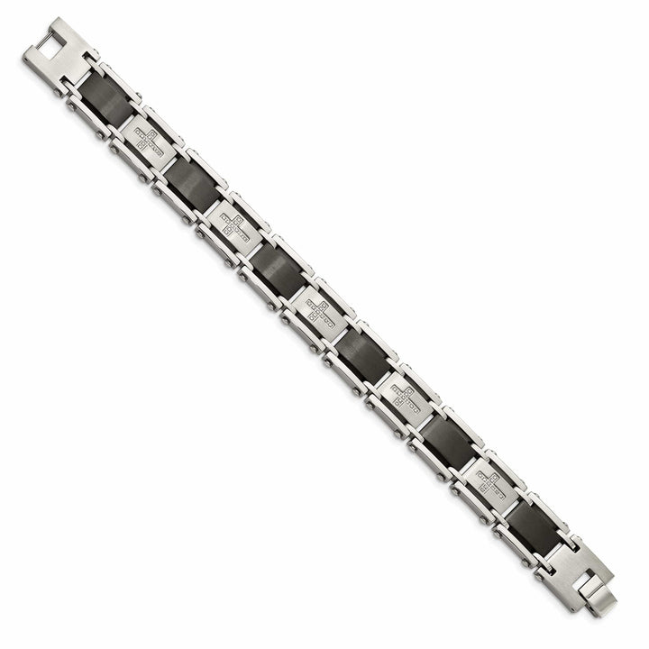 Chisel Bracelets Stainless Steel Black Plated Diamond Bracelet