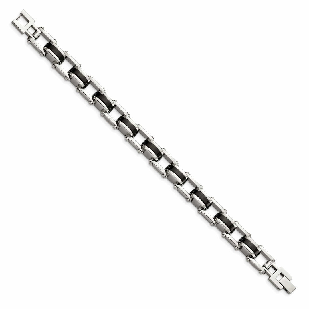 Chisel Bracelets Stainless Steel Black Plating Fold Over Bracelet