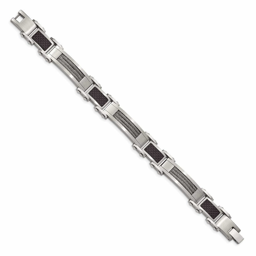 Chisel Bracelets Stainless Steel Carbon Fiber Fold Over Bracelet
