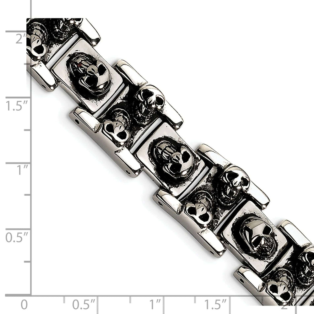 Chisel Bracelets Stainless Steel Skull Bracelet