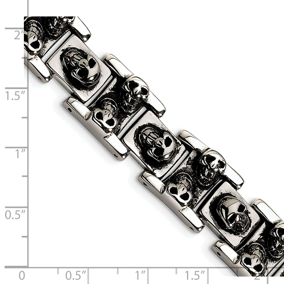 Chisel Bracelets Stainless Steel Skull Bracelet